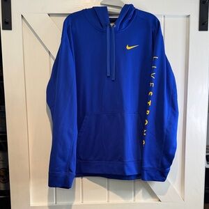 Nike Blue Hoodie with Yellow Accents